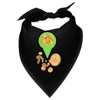 Bitcoin Standort - Bandana - Schwarz - Vorne