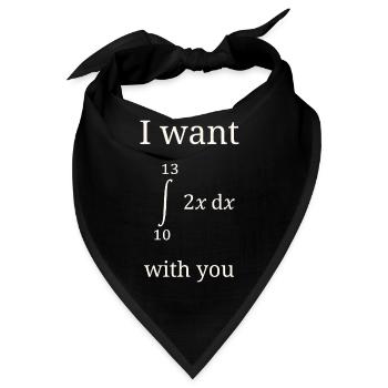 I want 69 with you - integral weiß - Bandana - Schwarz - Vorne