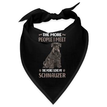 Schnauzer Hunderasse - Bandana - Schwarz - Vorne