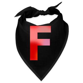 Buchstabe F - Bandana - Schwarz - Vorne