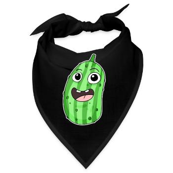 Gurke Motiv - Bandana - Schwarz - Vorne