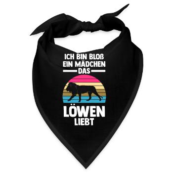 Löwe Löwen - Bandana - Schwarz - Vorne