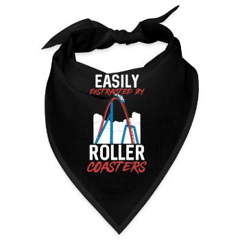 Achterbahn Rollercoaster Freizeitpark - Bandana - Schwarz - Vorne