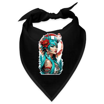 Indische Prinzessin - Aztek - Bandana - Schwarz - Vorne