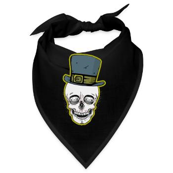Schädel Totenkopf Dark Halloween Horror Fantasy - Bandana - Schwarz - Vorne