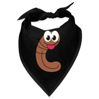 regenwürmer - Bandana - Schwarz - Vorne