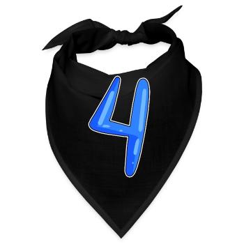 4 - Bandana - Schwarz - Vorne