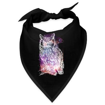 Die kosmische Eule - Bandana - Schwarz - Vorne