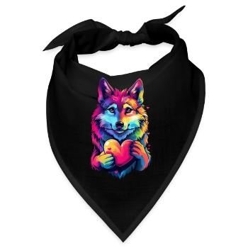 Wolf - Bandana - Schwarz - Vorne