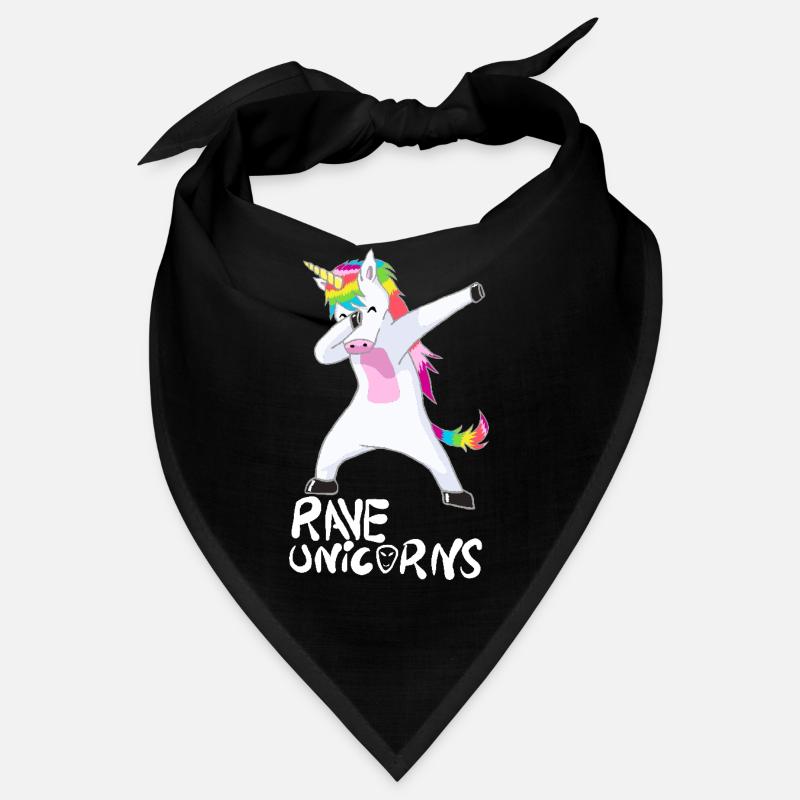 Logo Rave Unicorns White Text Bandana