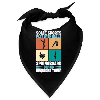 Kunstspringen Turmspringer Sprungbrett - Bandana - Schwarz - Vorne