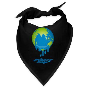 Melting Globe - Bandana - Schwarz - Vorne