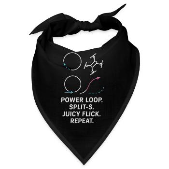 Power Loop Split-S Juicy Flick Repeat - Bandana - Schwarz - Vorne