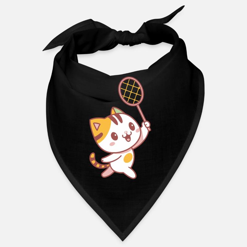 Happy Badminton Kitten Bandana