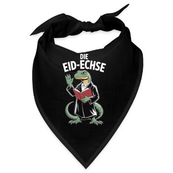 Eid-Echse lustiges Justiz Motiv - Bandana - Schwarz - Vorne