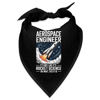 Luft- und Raumfahrtingenieur wie Raketenwissenschaft - Bandana - Schwarz - Vorne