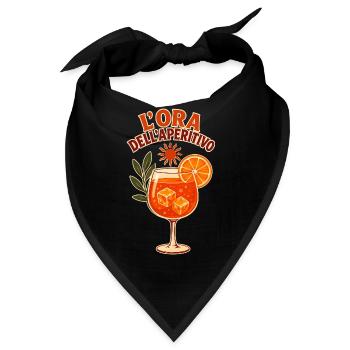 L'Ora dell'Aperitivo - Italienischer Sommer - Bandana - Schwarz - Vorne