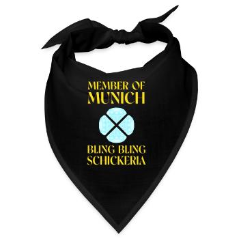 Member of Munich Bling Bling Schickeria - Bandana - Schwarz - Vorne