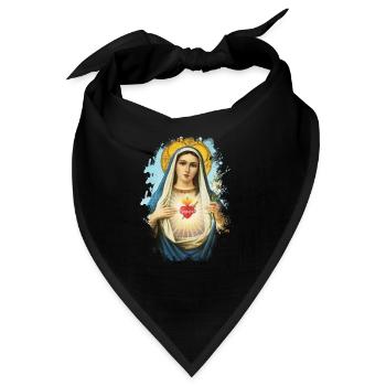 Holly Mary Maria Madonna Mariana Jungfrau Maria - Bandana - Schwarz - Vorne