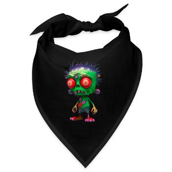 flower colorful zombie - Bandana - Schwarz - Vorne
