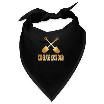 Schatzsuche - Ich grabe nach Gold - Bandana - Schwarz - Vorne