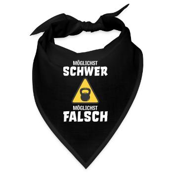 Möglichst schwer möglichst falsch Kraftsport Gym - Bandana - Schwarz - Vorne