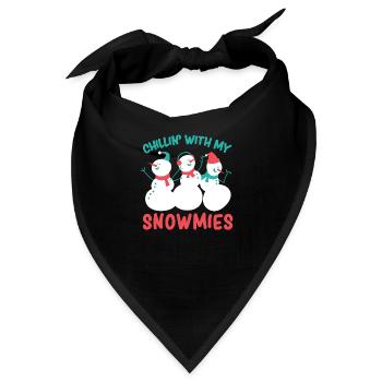 Weihnachten Mit meinen Freunden abhängen chillen - Bandana - Schwarz - Vorne
