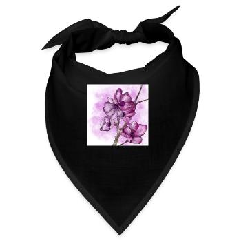 Kirschblüte Sakura - Bandana - Schwarz - Vorne