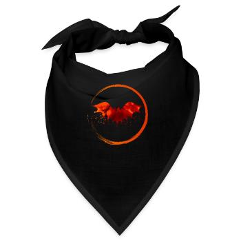 Rote Fledermaus - Bandana - Schwarz - Vorne