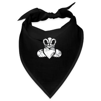 Keltische Symbole Claddagh Ring Paar Geschenkidee - Bandana - Schwarz - Vorne