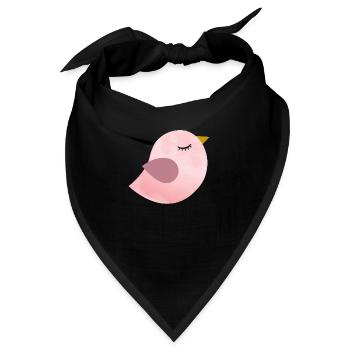 Vogel Wasserfarbe Baby Mädchen - Bandana - Schwarz - Vorne