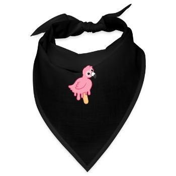 Flamingo Eis am Stiel - Bandana - Schwarz - Vorne
