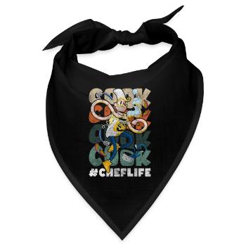 Koch Chef Kochkunst Geschmack - Bandana - Schwarz - Vorne