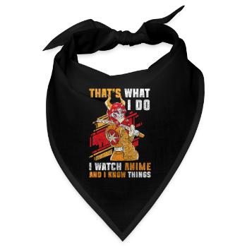 Anime Senpai Kunst - Bandana - Schwarz - Vorne