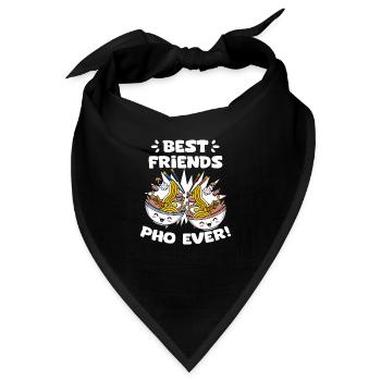 Funny Best Friends Pho Ever Pho Pun For Vietnamese - Bandana - Schwarz - Vorne