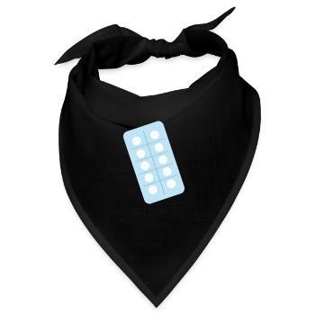 Tabletten Medikamente Gesundheit - Bandana - Schwarz - Vorne