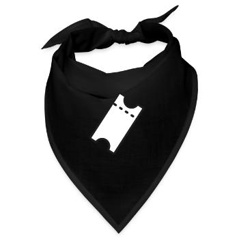 Ticket Eintrittskarte Sport - Bandana - Schwarz - Vorne