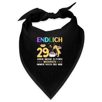 Endlich 29 Meine Eltern Wohnen Immer Noch Bei Mir - Bandana - Schwarz - Vorne
