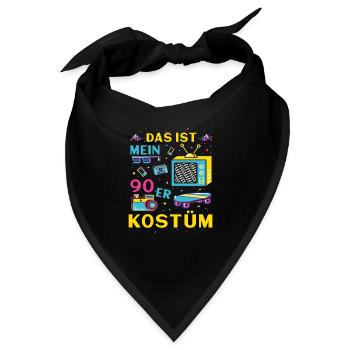 Das ist mein 90er Kostüm - Bandana - Schwarz - Vorne