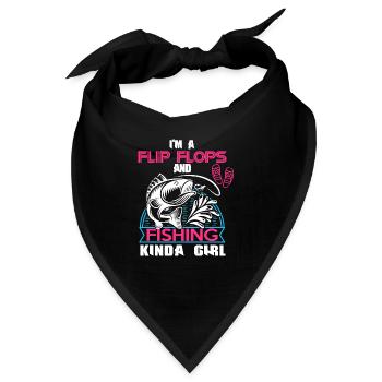 Ich bin ein Flip Flop und Fischer Mädchen - Bandana - Schwarz - Vorne
