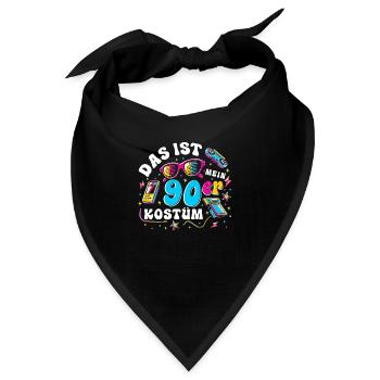 Das ist mein 90er Kostüm - Bandana - Schwarz - Vorne