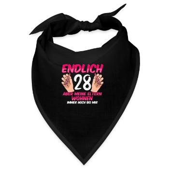 Endlich 28 meine Eltern wohnen immer noch bei mir - Bandana - Schwarz - Vorne