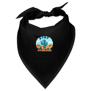 Kaktus in der Wüste - Bandana - Schwarz - Vorne