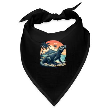 Leguan Galapagos - Bandana - Schwarz - Vorne