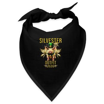 Silvester Outfit 2026 - Bandana - Schwarz - Vorne