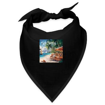 Koh Samui Thailand - Bandana - Schwarz - Vorne