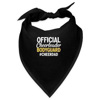 Official Cheerleader Bodyguard Cheer Dad - Bandana - Schwarz - Vorne