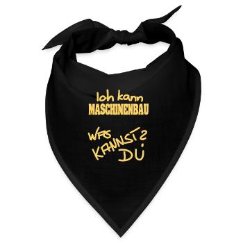 Ich heiße Maschinenbau - Bandana - Schwarz - Vorne