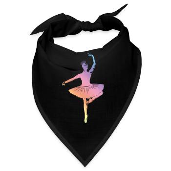 Ballett Silhouette - Bandana - Schwarz - Vorne