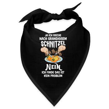 Ja ich rieche nach grandiosem Schnitzel - Bandana - Schwarz - Vorne